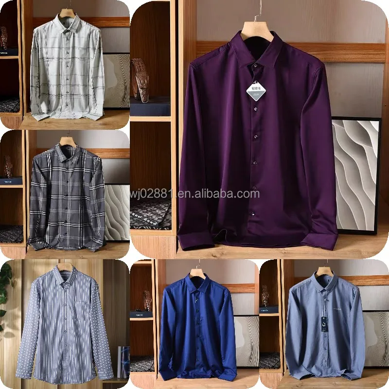 2023 Fashion Custom 100% Cotton Long Sleeve Plaid Men's Checkered Shirt