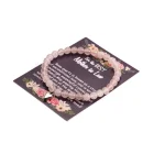 Gemstone Bead Joycuff Elegant Gemstone Jewelry Rose Quartz Pink Crystal Bracelet Bead Handmade Bangle Girls