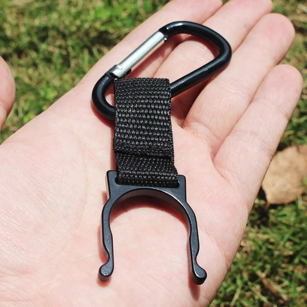 1pc Durable Practical Key Chain Ring Water Bottle Carrier Clip for Camping 