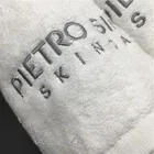 Embroidery White Hand Towels Stock Customized Embroidery Logo 560gsm White Hand Towels 100% Cotton