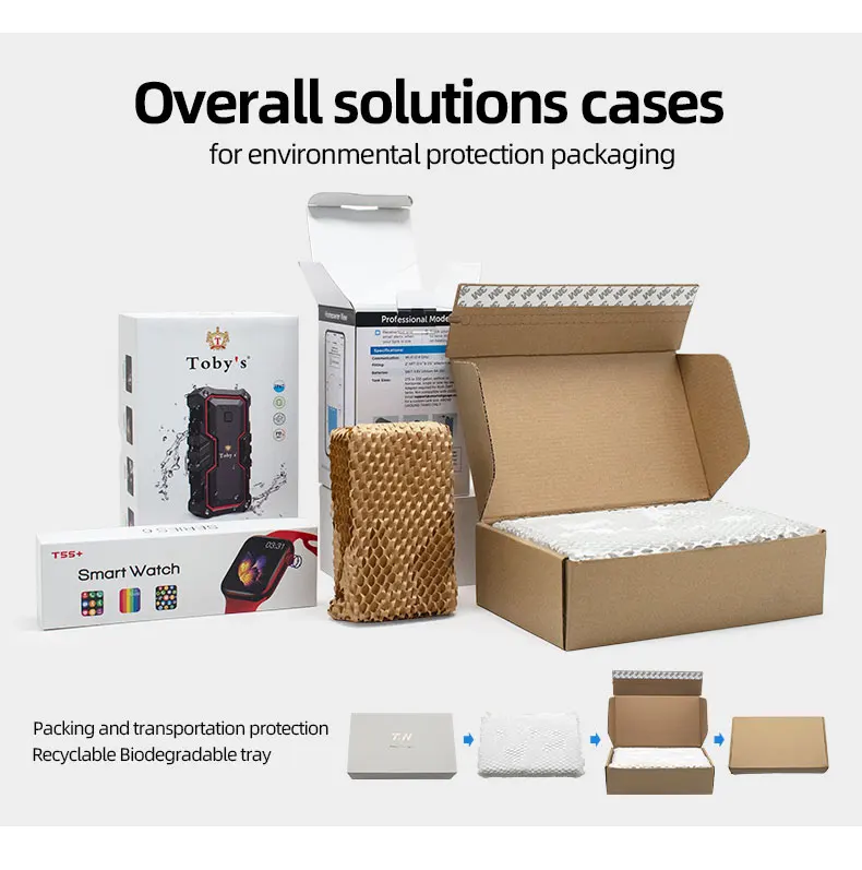 Custom Shipping Packing Box Kraft Mailer Cardboard Corrugated Foldable