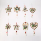 Crafts Hanging Ornaments Wooden Xmas Party Decoration Christmas DIY Accessories Crafts Creative Hanging Ornaments