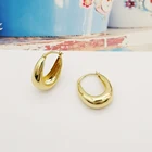 Hoops Hoop Fashion Chunky Hoops Real Gold 9K 14K Jewelry Punk Gold Huggies Solid 9K Gold Hoop Earrings