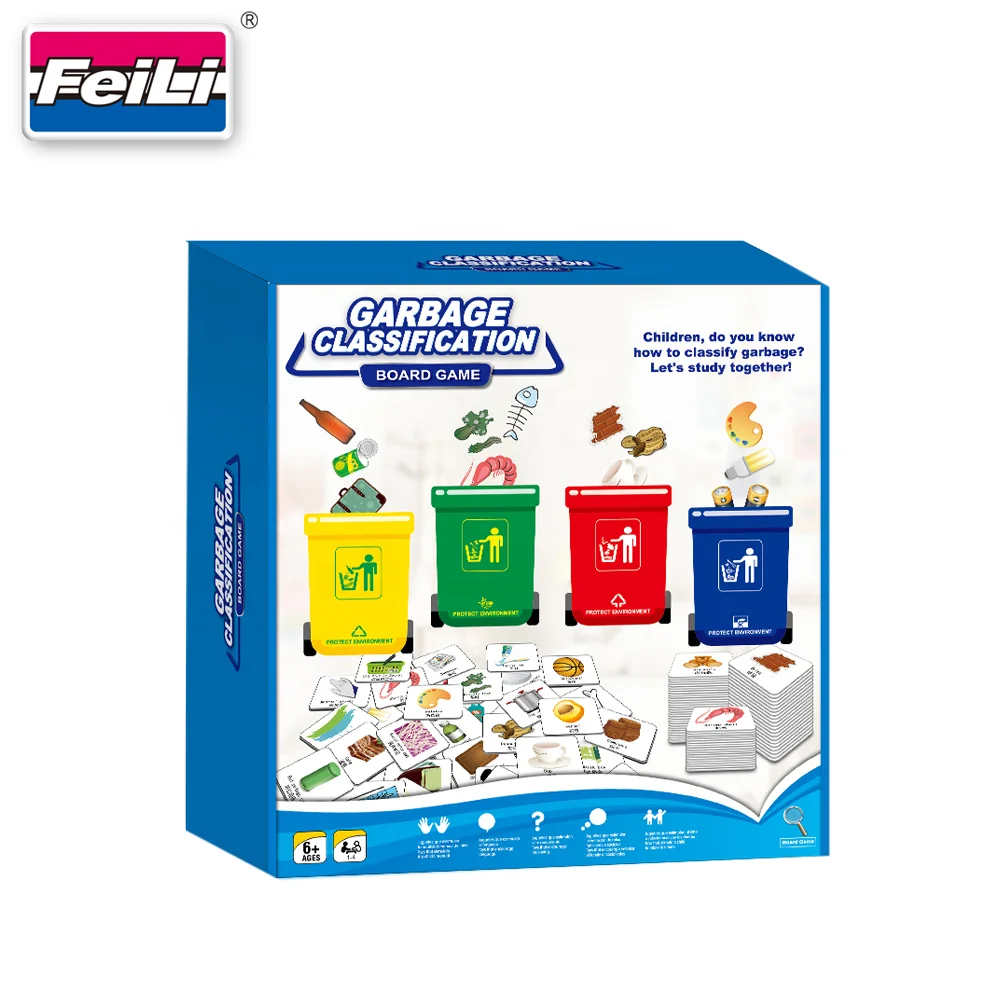 New ECO-friendly material garbage classification board game for child match game intelligent toys for kids