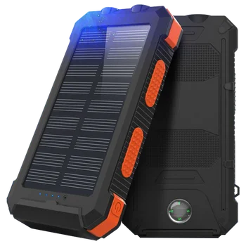 2023 New foldable waterproof and shockproof 20000 mAh fast charging solar panel charge outdoor portable  solar power bank