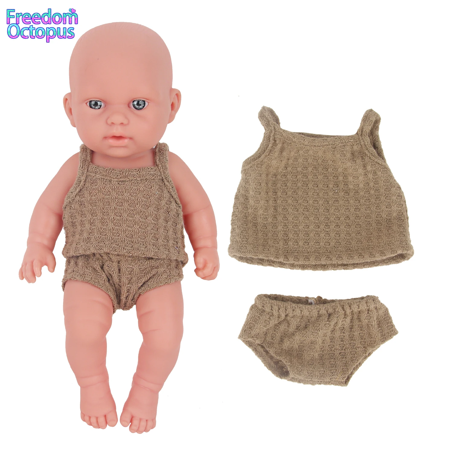 New 12 Inch Doll Clothes Accessories Doll Sling Knit Pajama Underwear Set