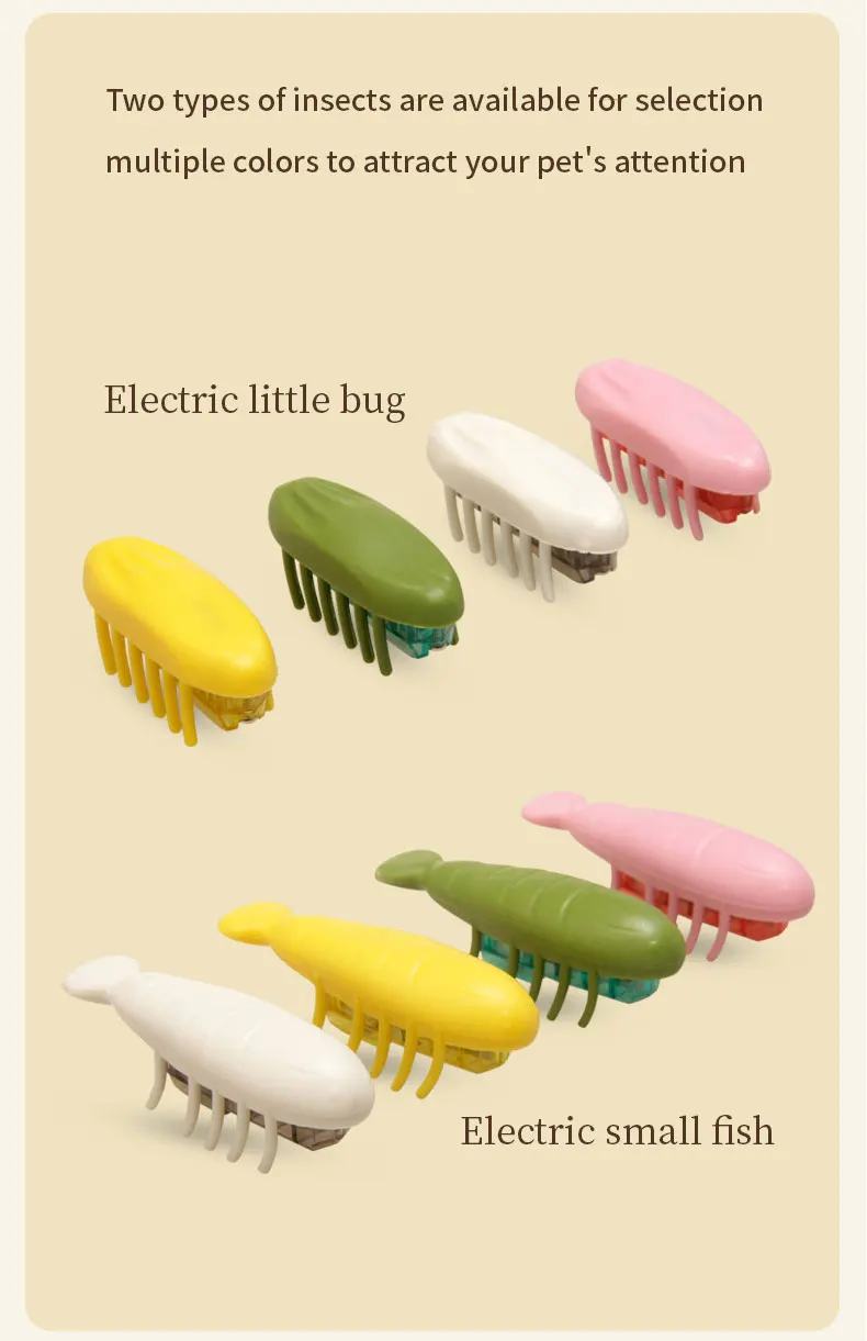 Interactive Smart Cat Toys-durable Plastic Electric Little Bug Small Indoor Toy