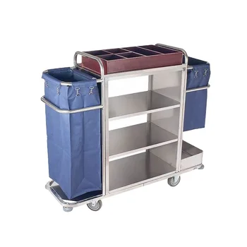 Room Service Working Linen Trolley Multifunctional Linen Rectangular Cleaning Storage Trolley