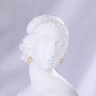 Wedding Gold New Design Wedding Jewelry Gold 18k Plated Stainless Steel Heart Bride Earrings