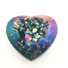 Healing Crystals Wholesale Natural Chakra Healing Crystal Aura Rainbow Geode Heart Shape For Gift