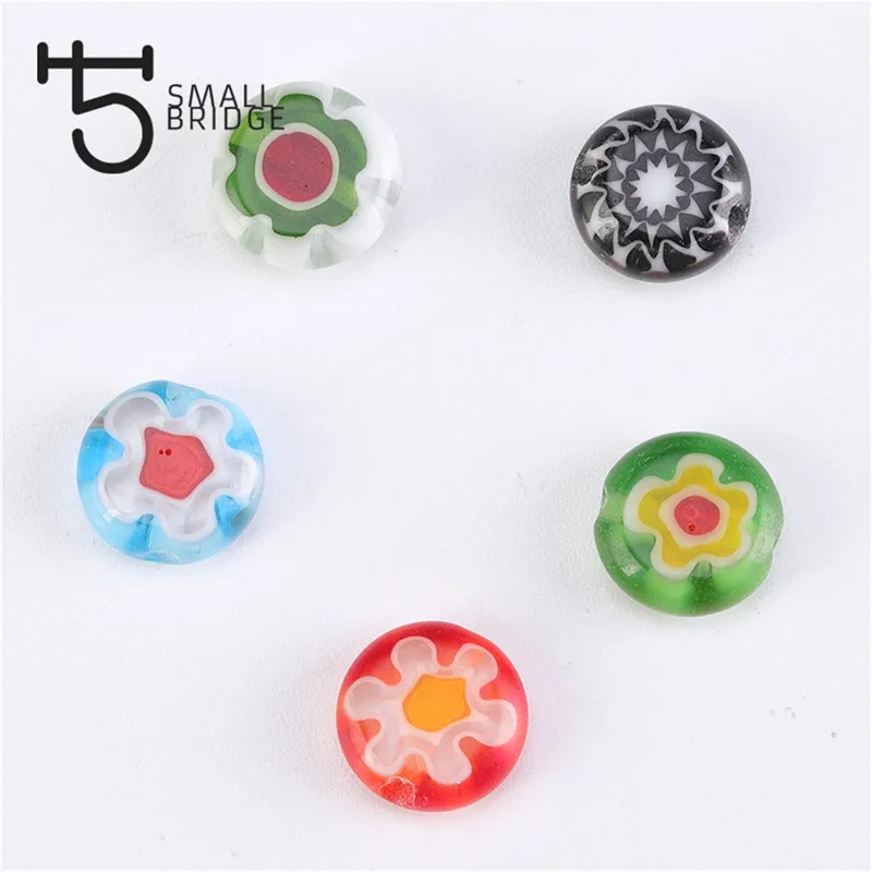 product wholesale 6 8 10mm murano lampwork flower beads for jewelry making diy crafts accessories multicolor round glass beads283-32