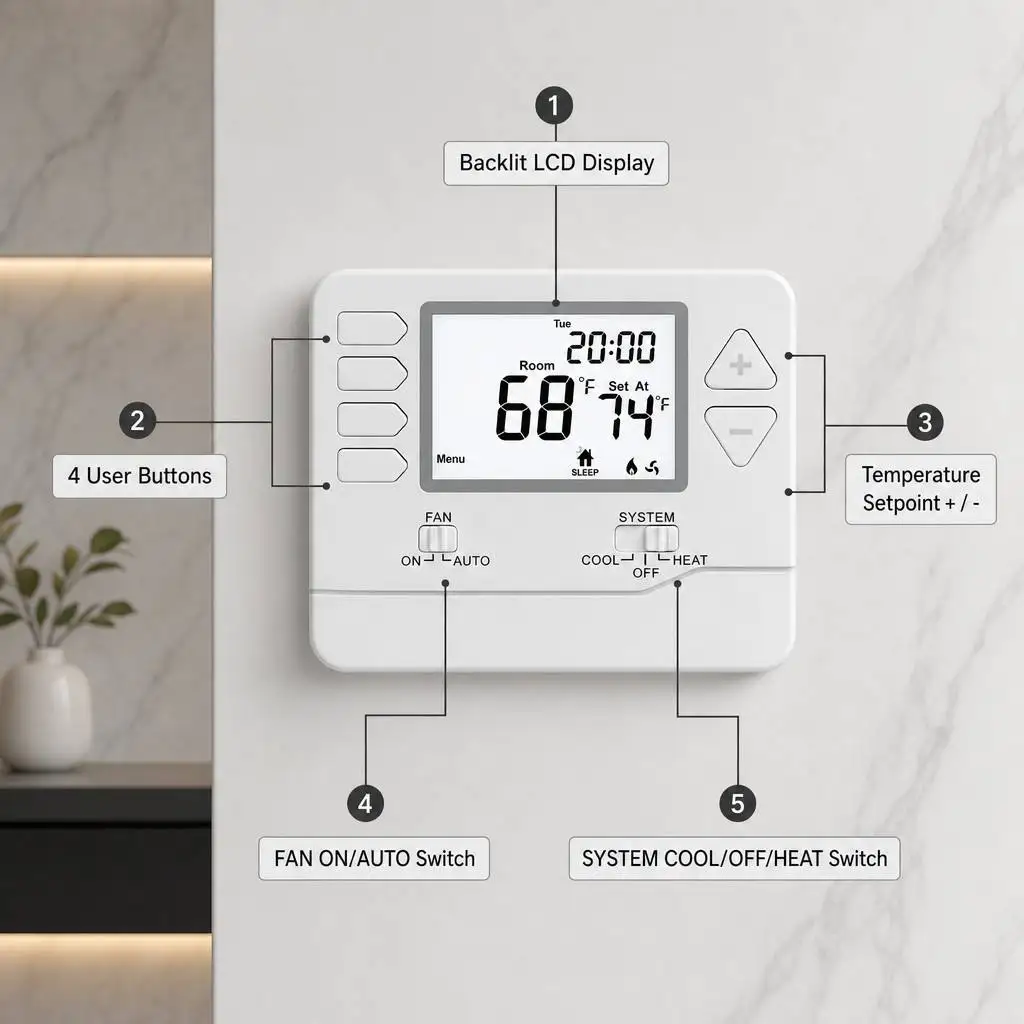 Abs Electronic Air Conditioner, 24V, HVAC - detail 2