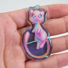 Acrylic Boxin Wholesale Holographic Colored Charms Clear Acrylic Custom Printed Transparent Hologram Keychain Holo Rainbow