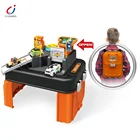 38PCS City Construction Race Track Alloy Cars Helicopter Garage Parking Lot Toy Backpack Super Parking Lot Toys