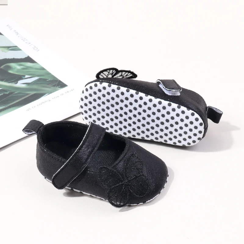 Soft Butterfly Embellished Newborn Baby Taid Shoes-Lightweight Breathable Anti-Slip for Summer Spring Autumn manufacture