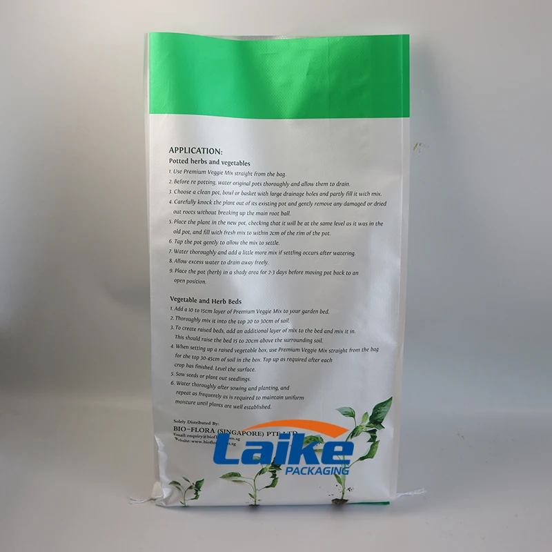 Factory Direct Sale Recycle Custom Printing Logo Pp Woven Bag Soil Packaging 15kg 20kg 25kg Organic Fertilizer Packaging Bag