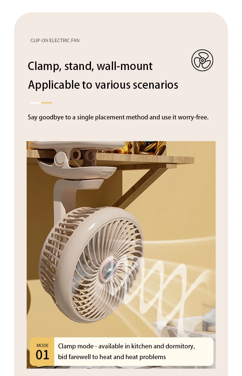 Control Portable Mini Fan, 2400mah, 5V, 5W - detail 6
