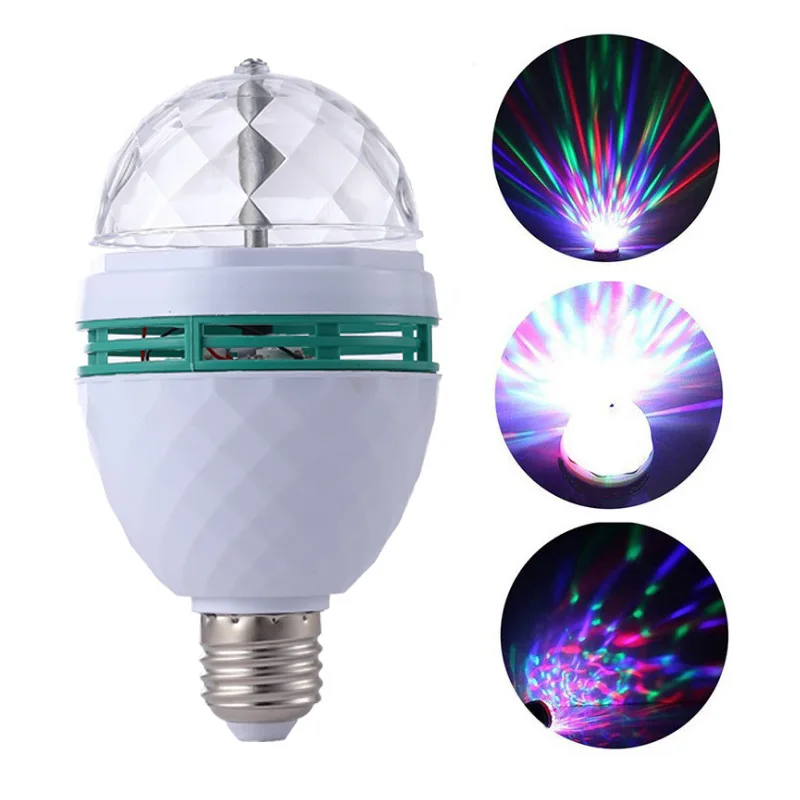 Oneindigheid Pikken Hoopvol E27 Led Party Rgb Color Rotating Bulb Colored Multi Crystal Stage Strobe  Light For Indoor Outdoor Disco Birthday Party Club Bar - Buy Colorful Magic  Ball E27 Led Lamp Disco Light Stage