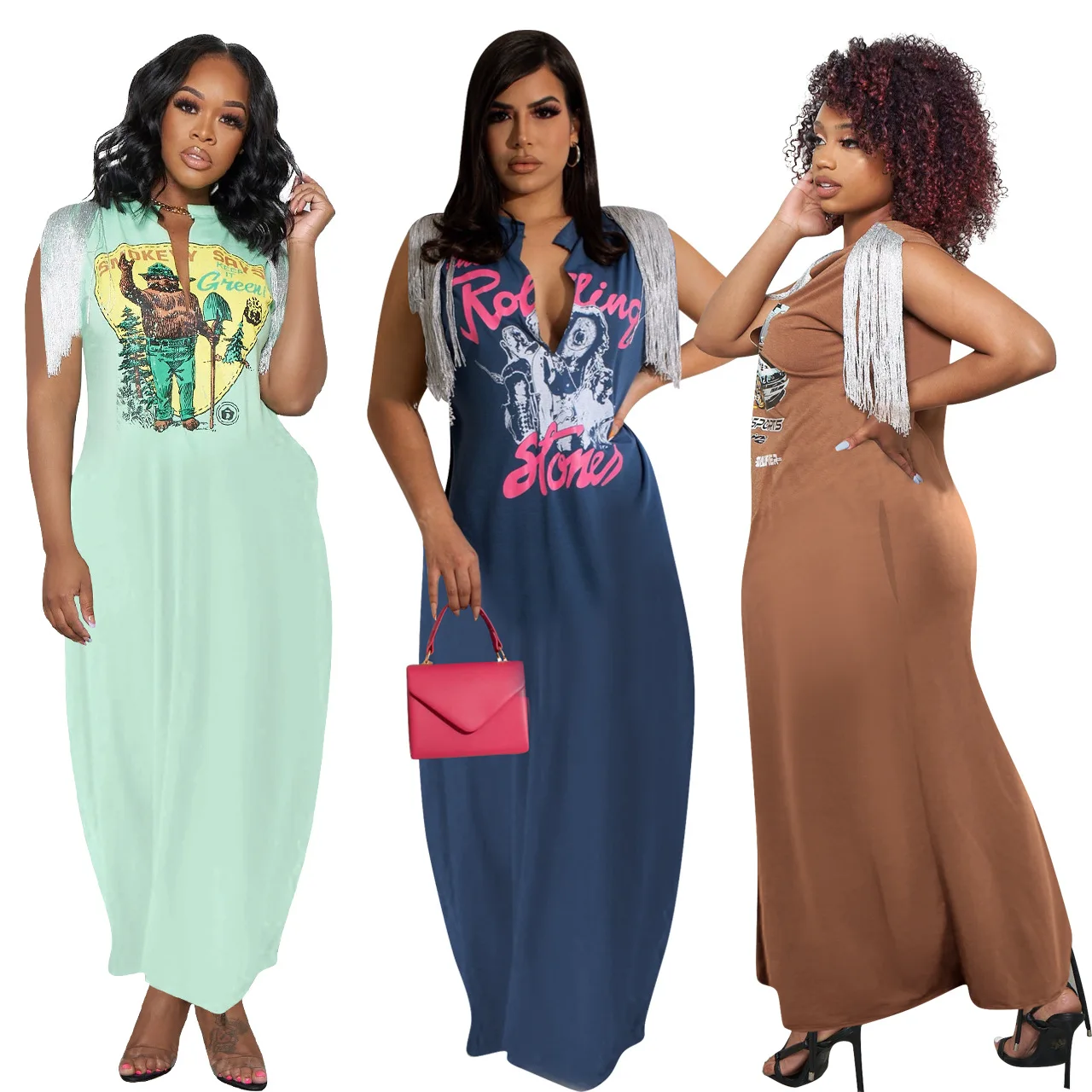 v neck t shirt maxi dress