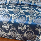 Satin Sheets Set Printed Luxury Design European Style ODM Satin Sheets King Size Royal Blue Bedding Set