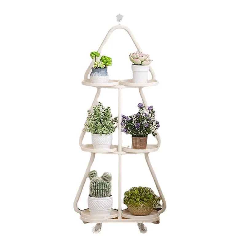 Christmas Tree Metal Indoor Plant Stand Living Room Bedroom Bedside Storage Rack