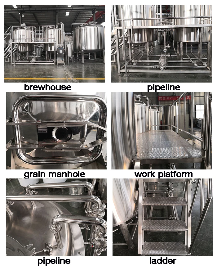 1000L 3 Vessel beer brewery project for beer plant