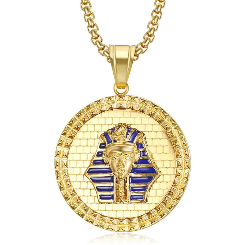 Coin Shape Gold Egyptian Pyramid 