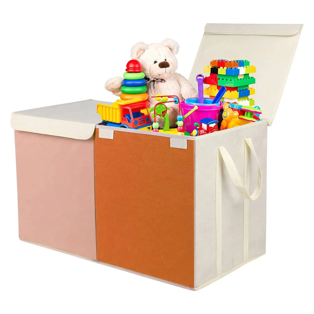 2024 Manufacturer Wholesale Price Foldable Kids Toy Fabric Storage Box Home Toy Organizer
