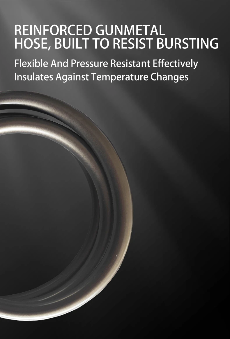 Gunmetal Grey Kink-Free Anti-Twist Shower Hose | PVC Water Filter Hose factory