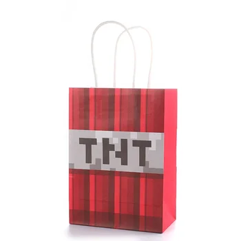 TNT pixel disruptive pattern originality gift candy kraft paper bag gift hand bag