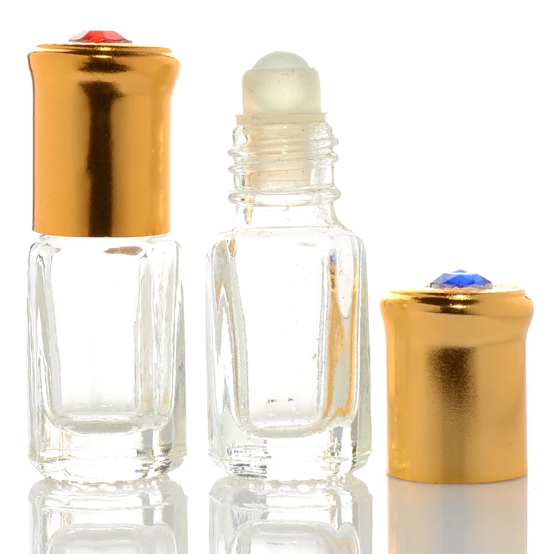 Ml Ml Ml Eight Square Attar Bottle Perfume Oil Roll On Glass