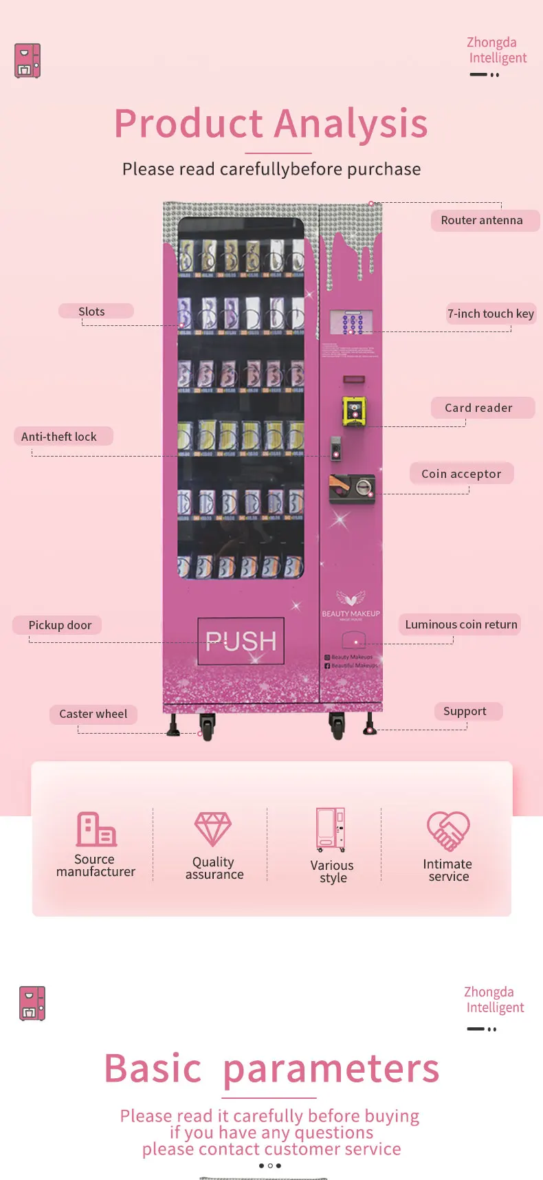 Small Automated Vending Machine For False Lashes And Cosmetic And Nails