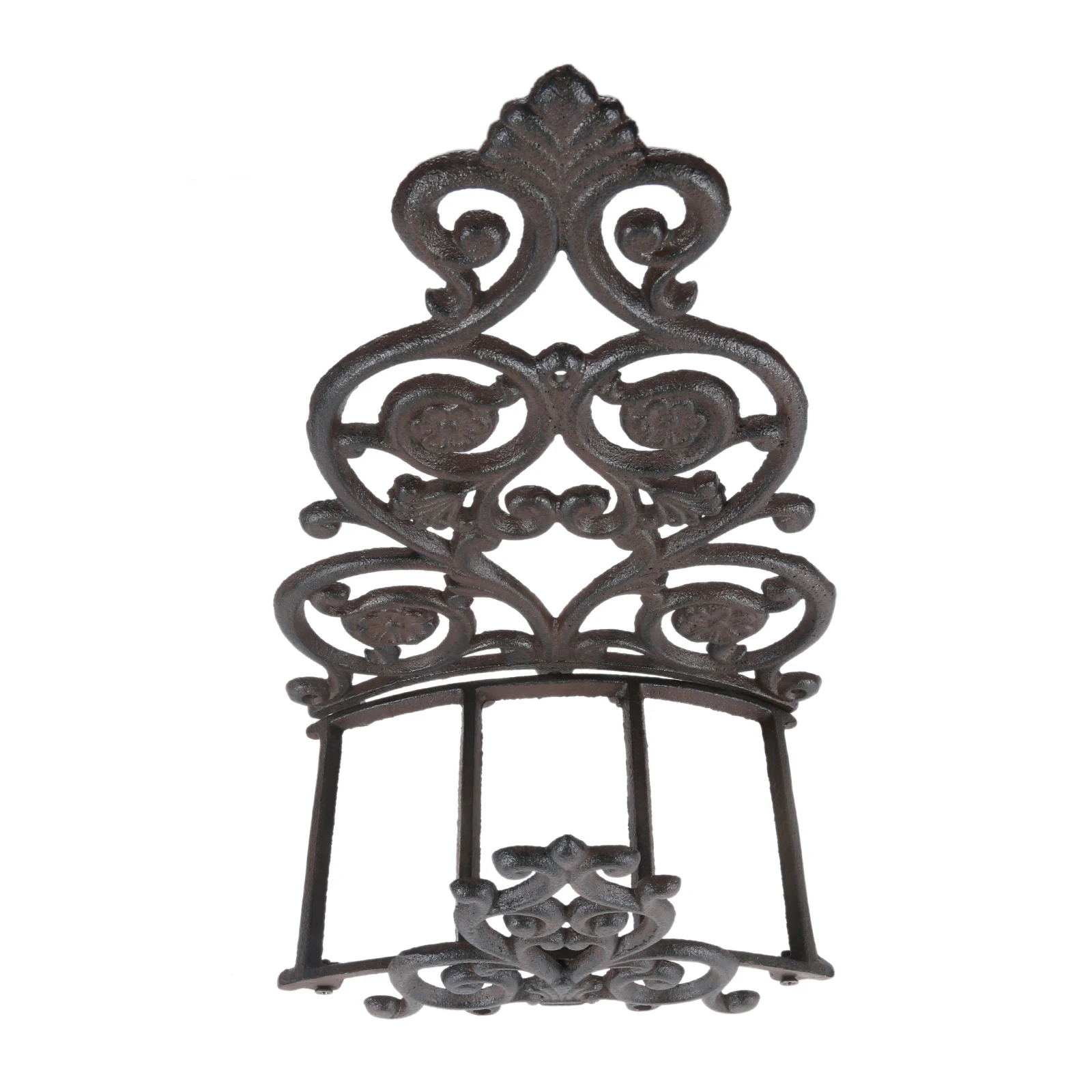 1set Cast Iron Hose Holder Garden Water Pipe Rack Antique Rust Finish