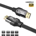 Cable Factory Price High Speed Hdmi 2.1 Cable 8k 48Gbps 60Hz 3M Support 3D 4K For Computer
