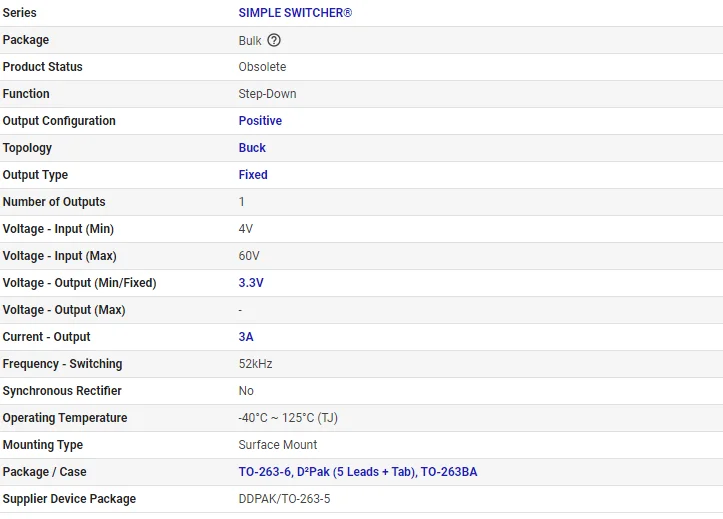 product step down switching regulator lm2576hvsx 33 lm2576hvs to 263 6 for power supply and industrial applications-0