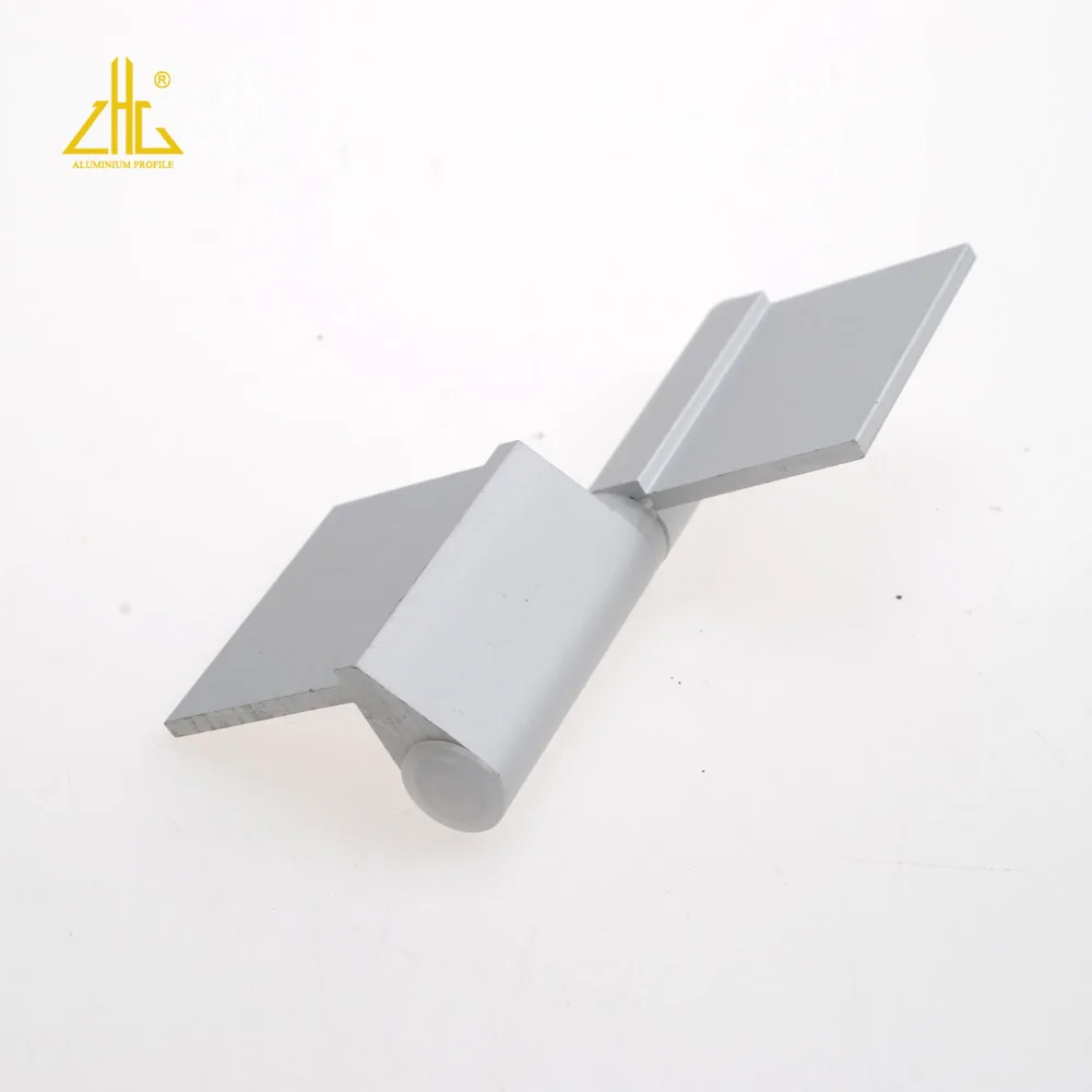 ZHONGLIAN Customized Two Wings butterfly rotating pivot silver aluminium hinge factory For glass sliding window and door frame 6