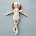 Doll Handmade Soft Doggy Cloth Toys With Scarft Cotton Linen Baby Cuddle Smooth Doll Europe Little Dog Stuffed Animal
