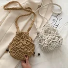 Macrame Chic Style Cotton Rope Natural Hand Woven Gift Women Beach Macrame Tote Bucket Bag