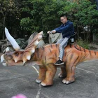 Kids Ride Dinosaurs Series Kids Favor Dinosaur Safari Animal Coin Operated Walking Stuffed Animal Ride