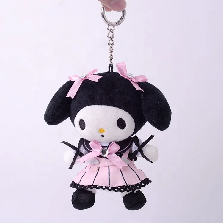 12CM Japanese new Sanrio Dream outlook linkage maid Kuromi Melody Laurel dog plush pendant keychain