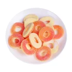 Candy Gummy Manufacturer Direct Sale Peach Slice And Ring Shaped Gummy Candies