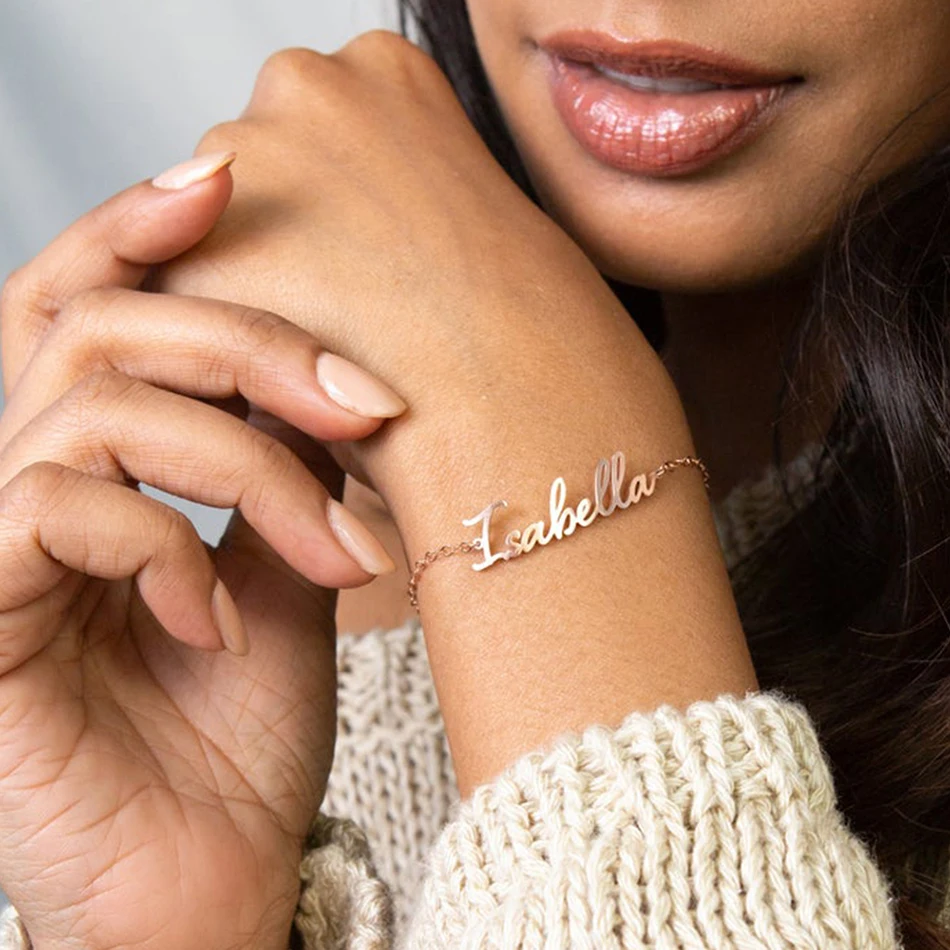 Name Plate Bracelets Gift Personalized 