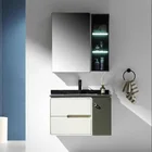 Furniture Intelligent LED Light High Desity PVC Luxury Modern Mirror Furniture Cabinets Bathroom Vanity