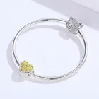 Heart Pendant S925 Sterling Silver Heart Shaped Tree Love Charms Bracelet Necklace Pendant