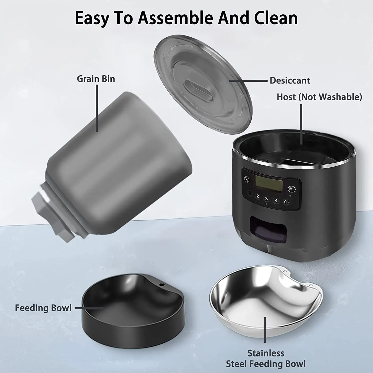 Smart Pet Feeder Remote Control Wifi Connection Cat Feeder Multifunction Feeder supplier