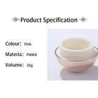 Cream Luxury 30 G Acrylic Cream Jar Mini Pink Plastic Jar With Rotatable Spoon For Women