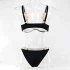 Girls Sexy Custom Logo Young Girls Custom Metal Decorative Swimsuit Sexy Mature Bikini