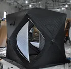 Camping Pop Up Custom Outdoor Sauna Tent Portable Square Hiking Insulated Camping Ice Cube Winter Fishing Tent