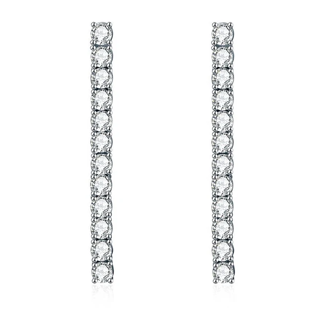 3MM Full Drill Fashion Temperament Senior Sense Earrings 925 Sterling Silver