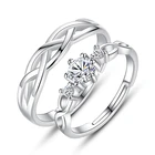 Rings Ring Silver Fashion Rings Jewelry Women Adjustable Couple Wedding Ring Set In Silver Color